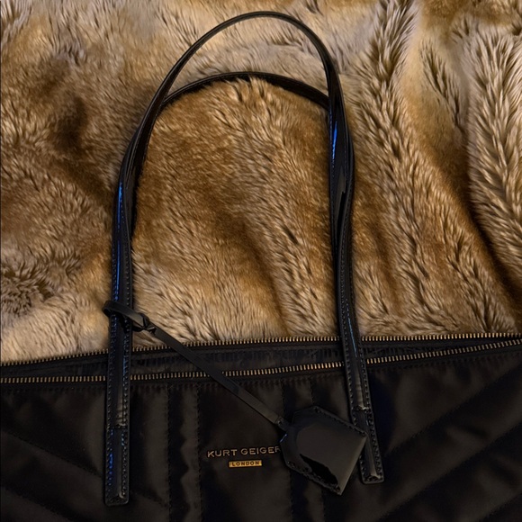 KURT GEIGER Recycled Union Jack Shopper Tote Bag in Black - Picture 3 of 6